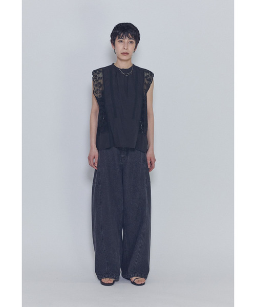 normment(ノーメント)の「【WEB限定】<normment(ノーメント)> “MANNY LACE”ノースリーブブラウス(シャツ/ブラウス・レディース・ブラック系その他3・FREE)」の7枚目の写真