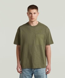 Utility Woven Pocket Relaxed T-Shirt/異素材ポケットディテールリラックスTシャツ