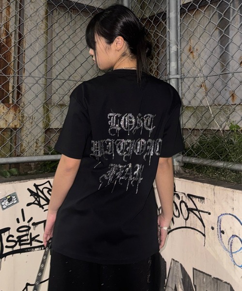 KsG(ケーエスジー)の「バックレタリングビジューTシャツ(Tシャツ/カットソー・レディース・ホワイト/ブラック・SMALL/MEDIUM)」の6枚目の写真