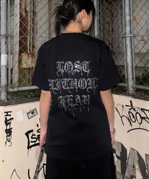 KsG(ケーエスジー)の「バックレタリングビジューTシャツ(Tシャツ/カットソー・レディース・ホワイト/ブラック・SMALL/MEDIUM)」の3枚目の写真