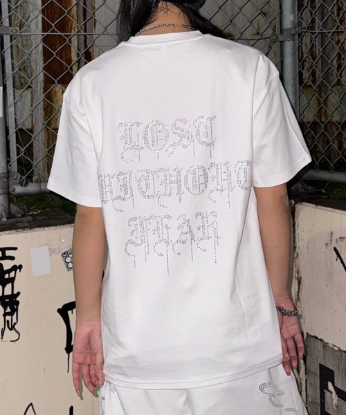 KsG(ケーエスジー)の「バックレタリングビジューTシャツ(Tシャツ/カットソー・レディース・ホワイト/ブラック・SMALL/MEDIUM)」の9枚目の写真