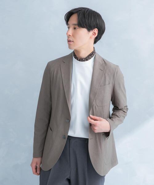 URBAN RESEARCH DOORS（アーバンリサーチドアーズ）の「LIFE STYLE TAILOR　ライトメッシュイージージャケット（その他アウター・メンズ・ベージュ/ネイビー・SMALL/MEDIUM/X-LARGE/LARGE）」の2枚目の写真