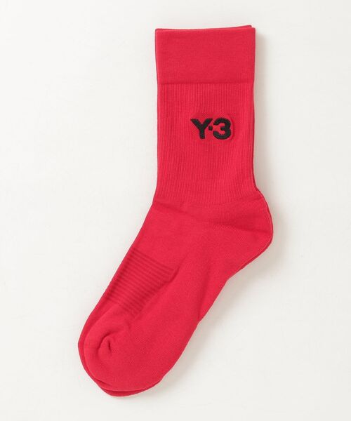 Y-3(ワイスリー)の「Y-3 CL SOCK CRE(ソックス/靴下・メンズ・レッド系・LARGE)」の1枚目の写真
