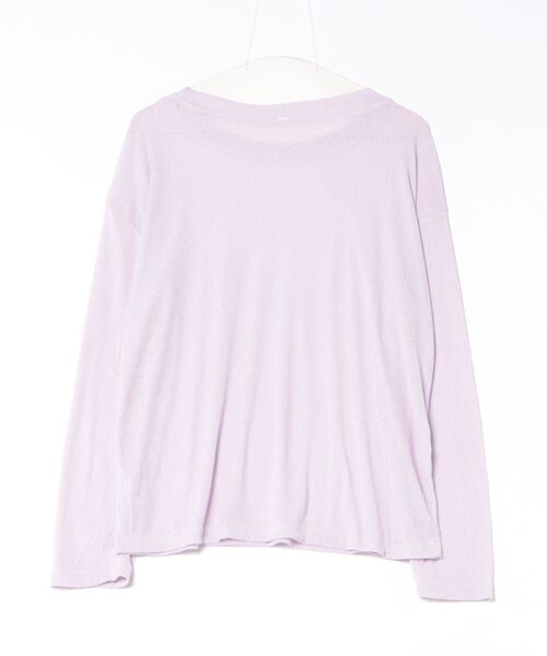 Coo+i(クーイ)の「長袖シアーカットソー 【紫外線・冷房対策】(Tシャツ/カットソー・レディース・ホワイト/ブルー/ラベンダー・FREE)」の4枚目の写真