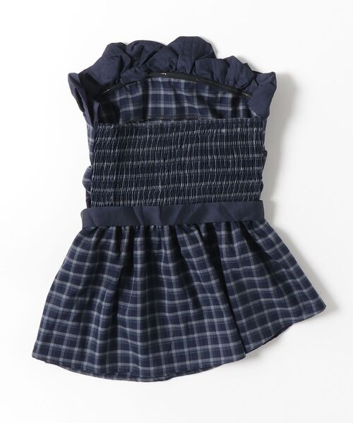 ALLuRing ChaRm(アリュリングチャーム)の「Frill & Strap Checkered Bustier-Style Top / フリル&ストラップチェック柄ビスチェ風トップス(チューブトップ・レディース・ブラック/ネイビー・FREE)」の21枚目の写真