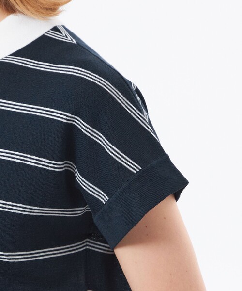 MACKINTOSH PHILOSOPHY(マッキントッシュ フィロソフィー)の「【Bicolor Knit Polo】ボーダー半袖(ニット/セーター・レディース・ブラウン系その他4/ダークネイビー/グレー系その他・38)」の10枚目の写真