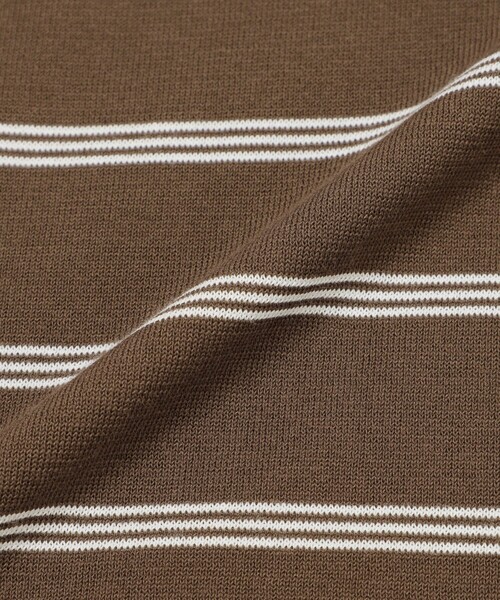 MACKINTOSH PHILOSOPHY(マッキントッシュ フィロソフィー)の「【Bicolor Knit Polo】ボーダー半袖(ニット/セーター・レディース・ブラウン系その他4/ダークネイビー/グレー系その他・38)」の14枚目の写真