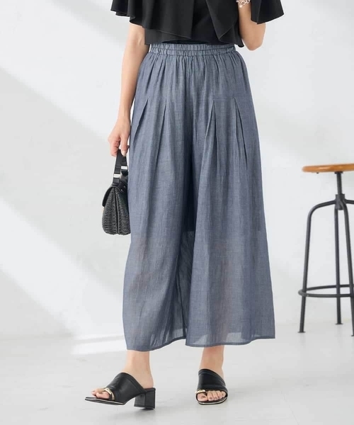 a.v.v(アーヴェヴェ)の「シアーデニムスカンツ(その他パンツ・レディース・ネイビー・38/36/40)」の4枚目の写真