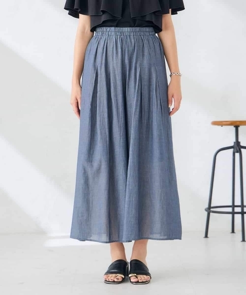 a.v.v(アーヴェヴェ)の「シアーデニムスカンツ(その他パンツ・レディース・ネイビー・38/36/40)」の9枚目の写真