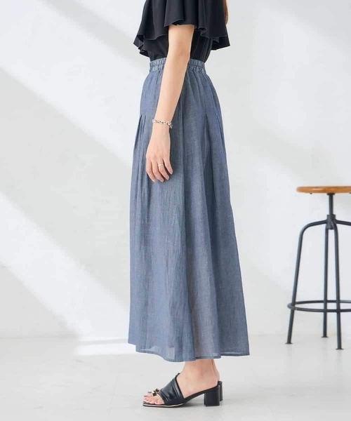 a.v.v(アーヴェヴェ)の「シアーデニムスカンツ(その他パンツ・レディース・ネイビー・38/36/40)」の10枚目の写真