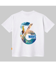 ウェーブ半袖Tシャツ 男女共用 ビッグサイズ S 4XL