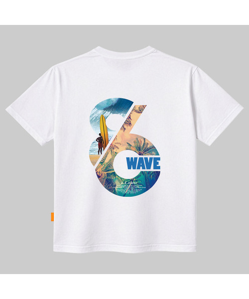LLAMO(エラモ)の「ウェーブ半袖Tシャツ 男女共用 ビッグサイズ S 4XL(Tシャツ/カットソー・レディース・ダークインディゴブルー/ホワイト/ブラック・SMALL/X-LARGE/4XL/3XL/LARGE/MEDIUM/2XL)」の2枚目の写真