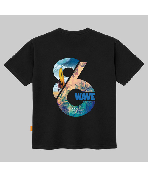 LLAMO(エラモ)の「ウェーブ半袖Tシャツ 男女共用 ビッグサイズ S 4XL(Tシャツ/カットソー・レディース・ダークインディゴブルー/ホワイト/ブラック・SMALL/X-LARGE/4XL/3XL/LARGE/MEDIUM/2XL)」の1枚目の写真