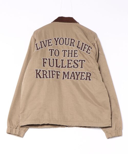 KRIFF MAYER(クリフメイヤー)の「刺繍コーチJK(ナイロンジャケット・メンズ・サンドベージュ/ブラック/オリーブ・X-LARGE/LARGE/MEDIUM)」の6枚目の写真