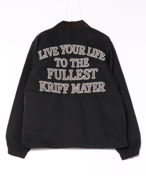 KRIFF MAYER(クリフメイヤー)の「刺繍コーチJK(ナイロンジャケット・メンズ・サンドベージュ/ブラック/オリーブ・X-LARGE/LARGE/MEDIUM)」の7枚目の写真