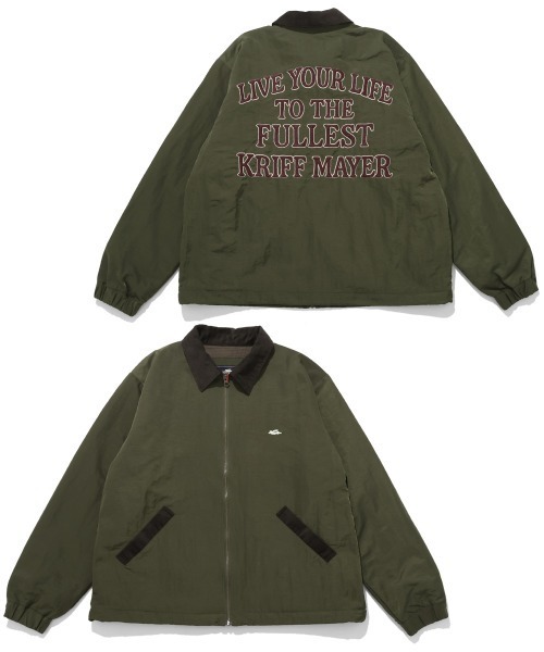 KRIFF MAYER(クリフメイヤー)の「刺繍コーチJK(ナイロンジャケット・メンズ・サンドベージュ/ブラック/オリーブ・X-LARGE/LARGE/MEDIUM)」の3枚目の写真