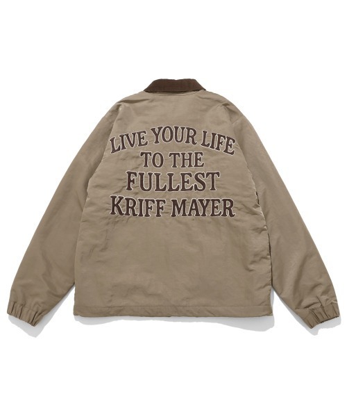 KRIFF MAYER(クリフメイヤー)の「刺繍コーチJK(ナイロンジャケット・メンズ・サンドベージュ/ブラック/オリーブ・X-LARGE/LARGE/MEDIUM)」の13枚目の写真