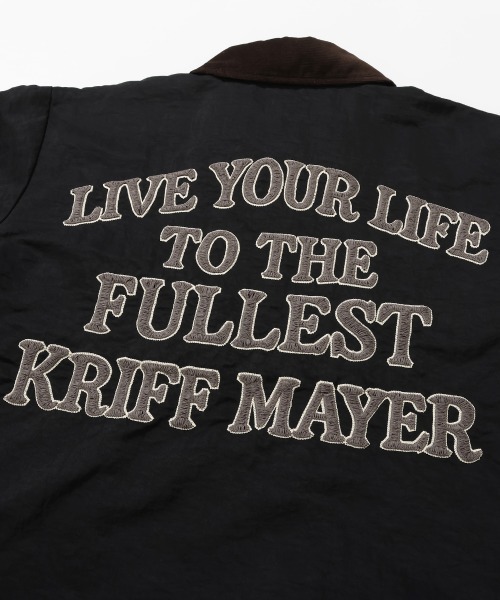 KRIFF MAYER(クリフメイヤー)の「刺繍コーチJK(ナイロンジャケット・メンズ・サンドベージュ/ブラック/オリーブ・X-LARGE/LARGE/MEDIUM)」の14枚目の写真