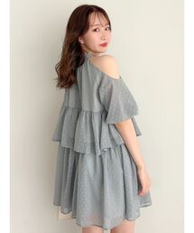dazzlin（ダズリン）の「【WEB限定】ボリュームティアードミニワンピース（ワンピース）」
