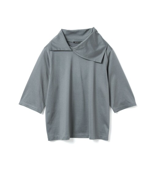 mizuiroind(ミズイロインド)の「mizuiro ind ドレープカラープルオーバー(Tシャツ/カットソー・レディース・ブラック/オフホワイト/ネイビー/ブルー・FREE)」の4枚目の写真
