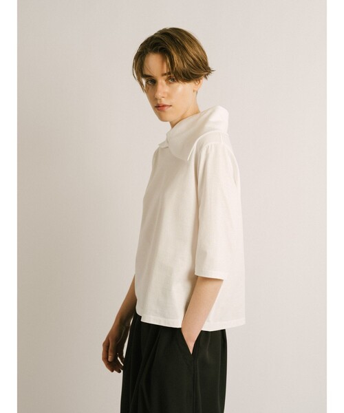 mizuiroind(ミズイロインド)の「mizuiro ind ドレープカラープルオーバー(Tシャツ/カットソー・レディース・ブラック/オフホワイト/ネイビー/ブルー・FREE)」の13枚目の写真
