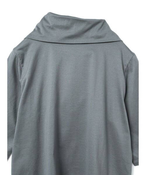 mizuiroind(ミズイロインド)の「mizuiro ind ドレープカラープルオーバー(Tシャツ/カットソー・レディース・ブラック/オフホワイト/ネイビー/ブルー・FREE)」の6枚目の写真