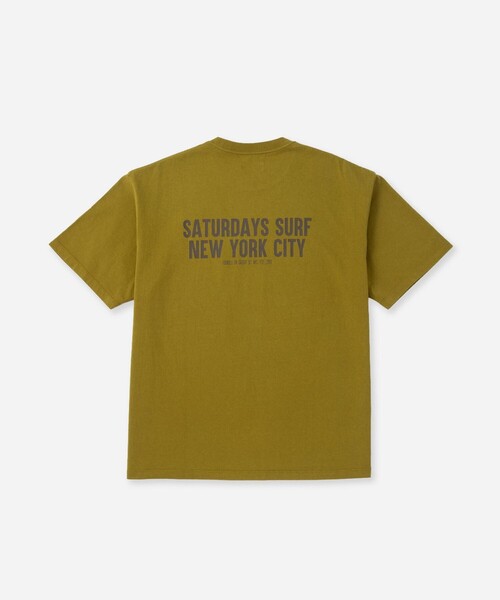 Saturdays NYC(サタデーズ ニューヨークシティ )の「Saturdays Heritage Relaxed SS Tee(Tシャツ/カットソー・メンズ・キナリ/チャコールグレー/イエロー・M/L/XL/S)」の3枚目の写真