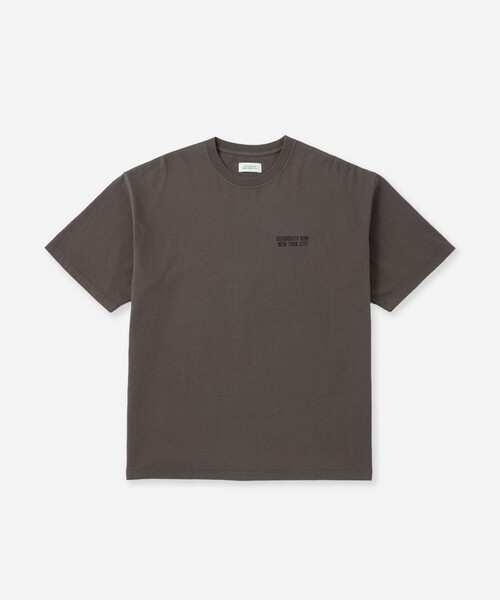 Saturdays NYC(サタデーズ ニューヨークシティ )の「Saturdays Heritage Relaxed SS Tee(Tシャツ/カットソー・メンズ・キナリ/チャコールグレー/イエロー・M/L/XL/S)」の4枚目の写真