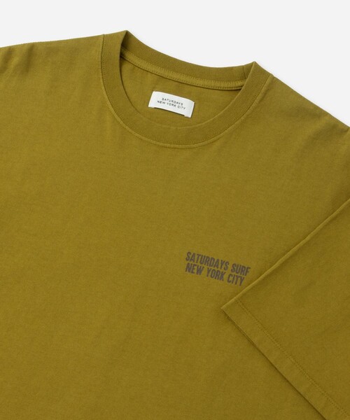 Saturdays NYC(サタデーズ ニューヨークシティ )の「Saturdays Heritage Relaxed SS Tee(Tシャツ/カットソー・メンズ・キナリ/チャコールグレー/イエロー・M/L/XL/S)」の9枚目の写真