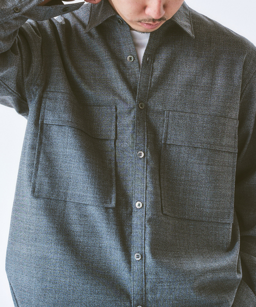 417 EDIFICE（フォーワンセブンエディフィス）の「COLON / コロン 417別注 W-POCKET シャツ TW Tropical（シャツ/ブラウス・メンズ・チャコールグレー・5/3/1）」の14枚目の写真
