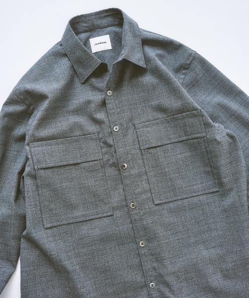 417 EDIFICE（フォーワンセブンエディフィス）の「COLON / コロン 417別注 W-POCKET シャツ TW Tropical（シャツ/ブラウス・メンズ・チャコールグレー・5/3/1）」の9枚目の写真