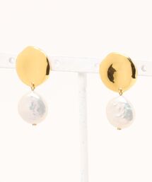 【CHAN LUU】TWO TIERED WHITE KESHI PEARL EARRINGS