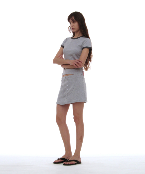 PARTIMENTO WOMEN(パルティメントウィメン)の「PWC ブリーフディテールミニスカート_メランジ(スカート・レディース・その他・SMALL/MEDIUM/LARGE)」の1枚目の写真