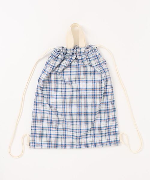 RIKKA FEMME（リッカファム）の「RIKKA FEMME/リッカファム チェックロゴナップサック バック RFA6F-0101（エコバッグ/サブバッグ・レディース・アイボリー/レッド/ベージュ/ネイビー・ONE）」の5枚目の写真