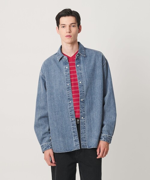 BEAUTY&YOUTH UNITED ARROWS(ビューティーアンドユースユナイテッドアローズ)の「デニム CPO シャツ(シャツ/ブラウス・メンズ・ターコイズブルー・S/M/L/XL)」の6枚目の写真