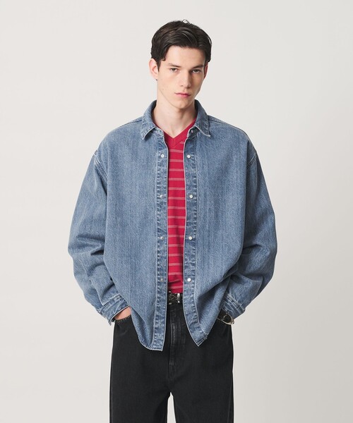 BEAUTY&YOUTH UNITED ARROWS(ビューティーアンドユースユナイテッドアローズ)の「デニム CPO シャツ(シャツ/ブラウス・メンズ・ターコイズブルー・S/M/L/XL)」の5枚目の写真