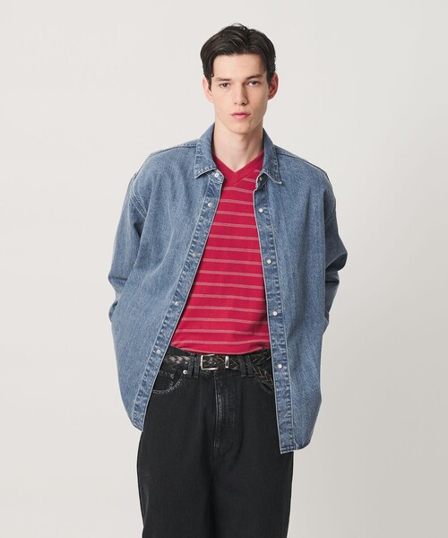 BEAUTY&YOUTH UNITED ARROWS(ビューティーアンドユースユナイテッドアローズ)の「デニム CPO シャツ(シャツ/ブラウス・メンズ・ターコイズブルー・S/M/L/XL)」の4枚目の写真