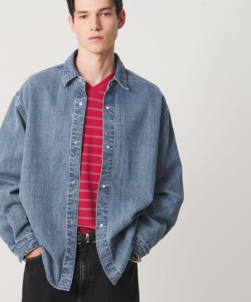 BEAUTY&YOUTH UNITED ARROWS(ビューティーアンドユースユナイテッドアローズ)の「デニム CPO シャツ(シャツ/ブラウス・メンズ・ターコイズブルー・S/M/L/XL)」の2枚目の写真