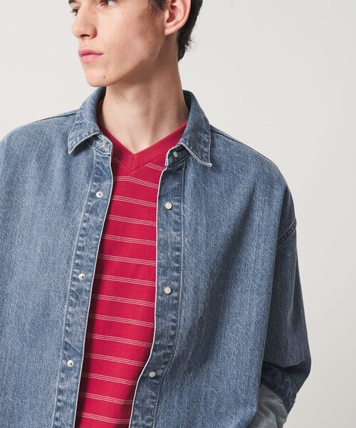 BEAUTY&YOUTH UNITED ARROWS(ビューティーアンドユースユナイテッドアローズ)の「デニム CPO シャツ(シャツ/ブラウス・メンズ・ターコイズブルー・S/M/L/XL)」の7枚目の写真