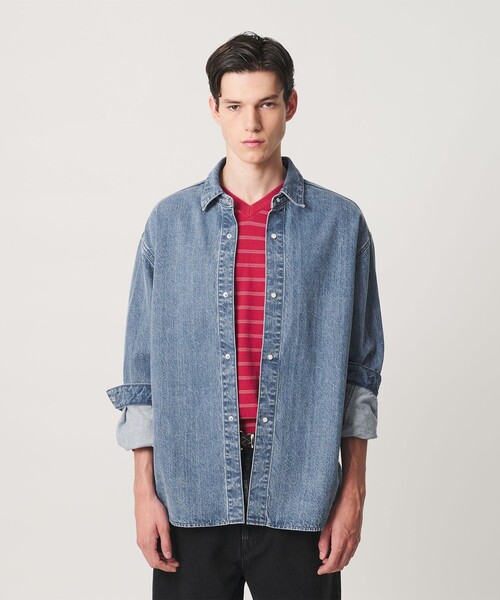 BEAUTY&YOUTH UNITED ARROWS(ビューティーアンドユースユナイテッドアローズ)の「デニム CPO シャツ(シャツ/ブラウス・メンズ・ターコイズブルー・S/M/L/XL)」の9枚目の写真