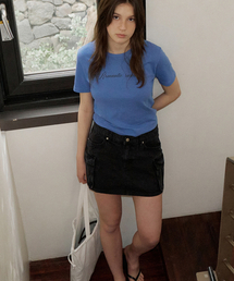 Pigment Cargo Skirt_Navy