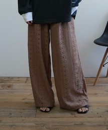 レースワイドパンツ