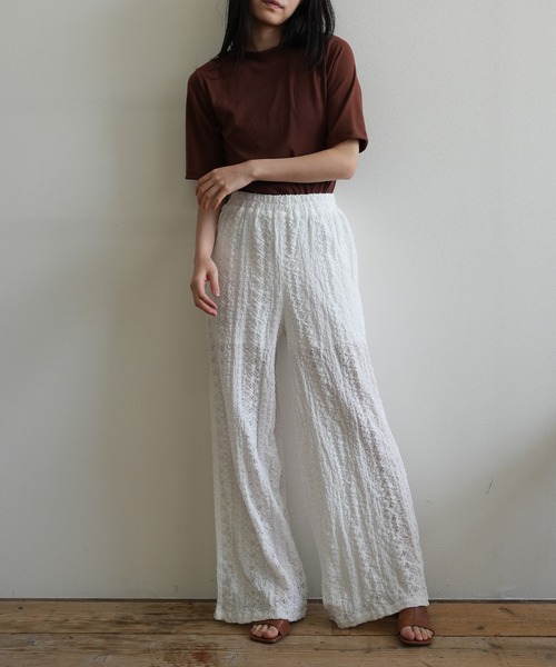 Kotoe(コトエ)の「レースワイドパンツ(その他パンツ・レディース・モカ/ブラック/ホワイト・FREE)」の4枚目の写真