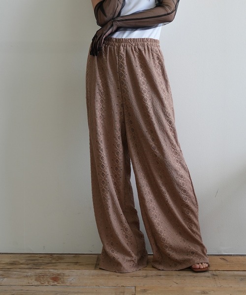 Kotoe(コトエ)の「レースワイドパンツ(その他パンツ・レディース・モカ/ブラック/ホワイト・FREE)」の11枚目の写真