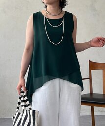 un dix cors | シフォンレイヤードタンク(シャツ/ブラウス)