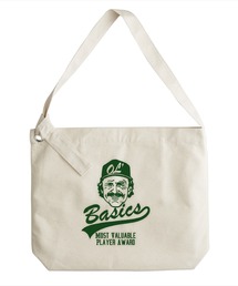 Ol' Basics(オール・ベーシックス) ショルダーバッグ キャンバス イラスト ロゴ プリント 鞄 BAG アメカジ メンズ レディース ユニセックス