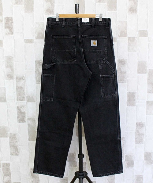 Carhartt WIP(カーハートダブリューアイピー)の「WIP ワイドシルエット ストーンウォッシュ ダブルニーパンツ Double Knee Pant stone washed(デニムパンツ・メンズ・ブルー系7/ブラック系3・32/30/36/34)」の4枚目の写真