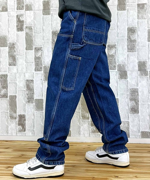 Carhartt WIP(カーハートダブリューアイピー)の「WIP ワイドシルエット ストーンウォッシュ ダブルニーパンツ Double Knee Pant stone washed(デニムパンツ・メンズ・ブルー系7/ブラック系3・32/30/36/34)」の6枚目の写真