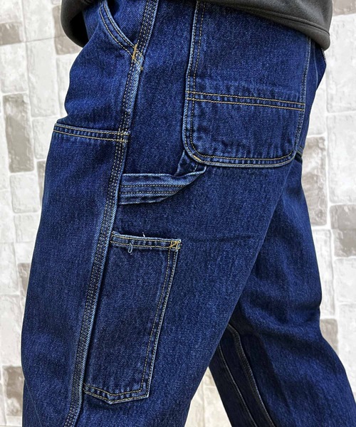Carhartt WIP(カーハートダブリューアイピー)の「WIP ワイドシルエット ストーンウォッシュ ダブルニーパンツ Double Knee Pant stone washed(デニムパンツ・メンズ・ブルー系7/ブラック系3・32/30/36/34)」の7枚目の写真
