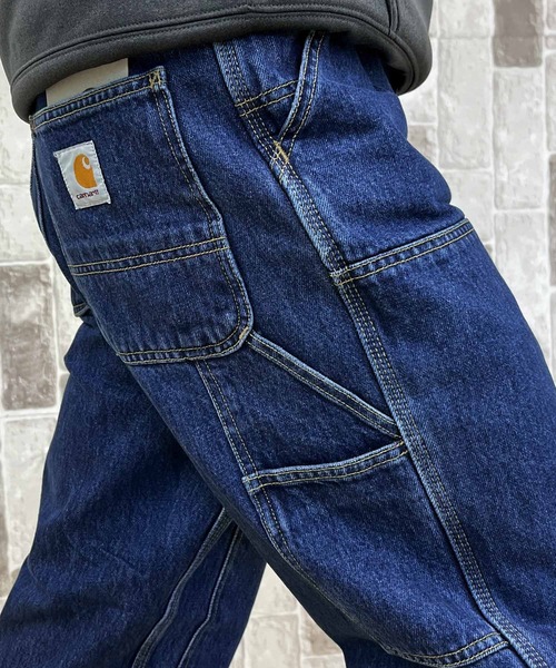 Carhartt WIP(カーハートダブリューアイピー)の「WIP ワイドシルエット ストーンウォッシュ ダブルニーパンツ Double Knee Pant stone washed(デニムパンツ・メンズ・ブルー系7/ブラック系3・32/30/36/34)」の8枚目の写真